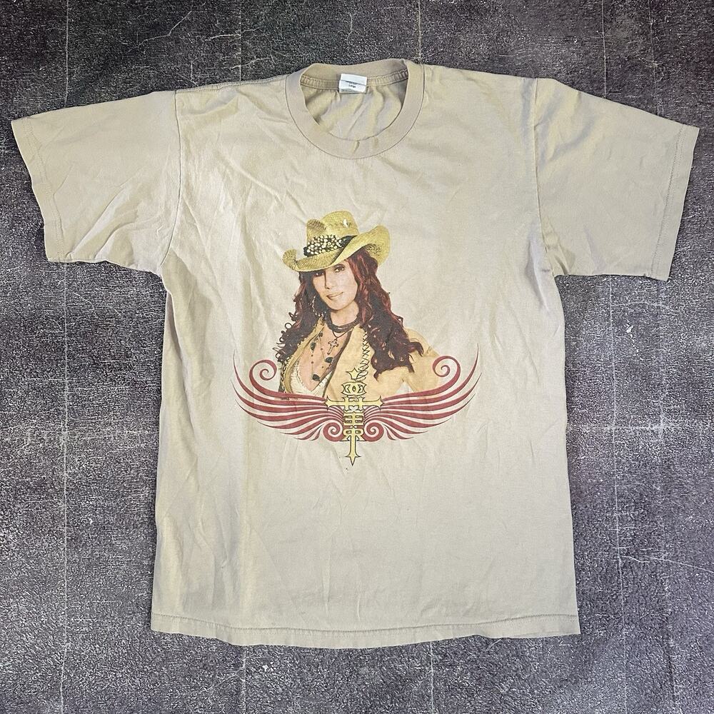 Men's Vintage Y2K SunDog 2003 Cher Living Proof Farewell Tour T Shirt Tee Sz L
